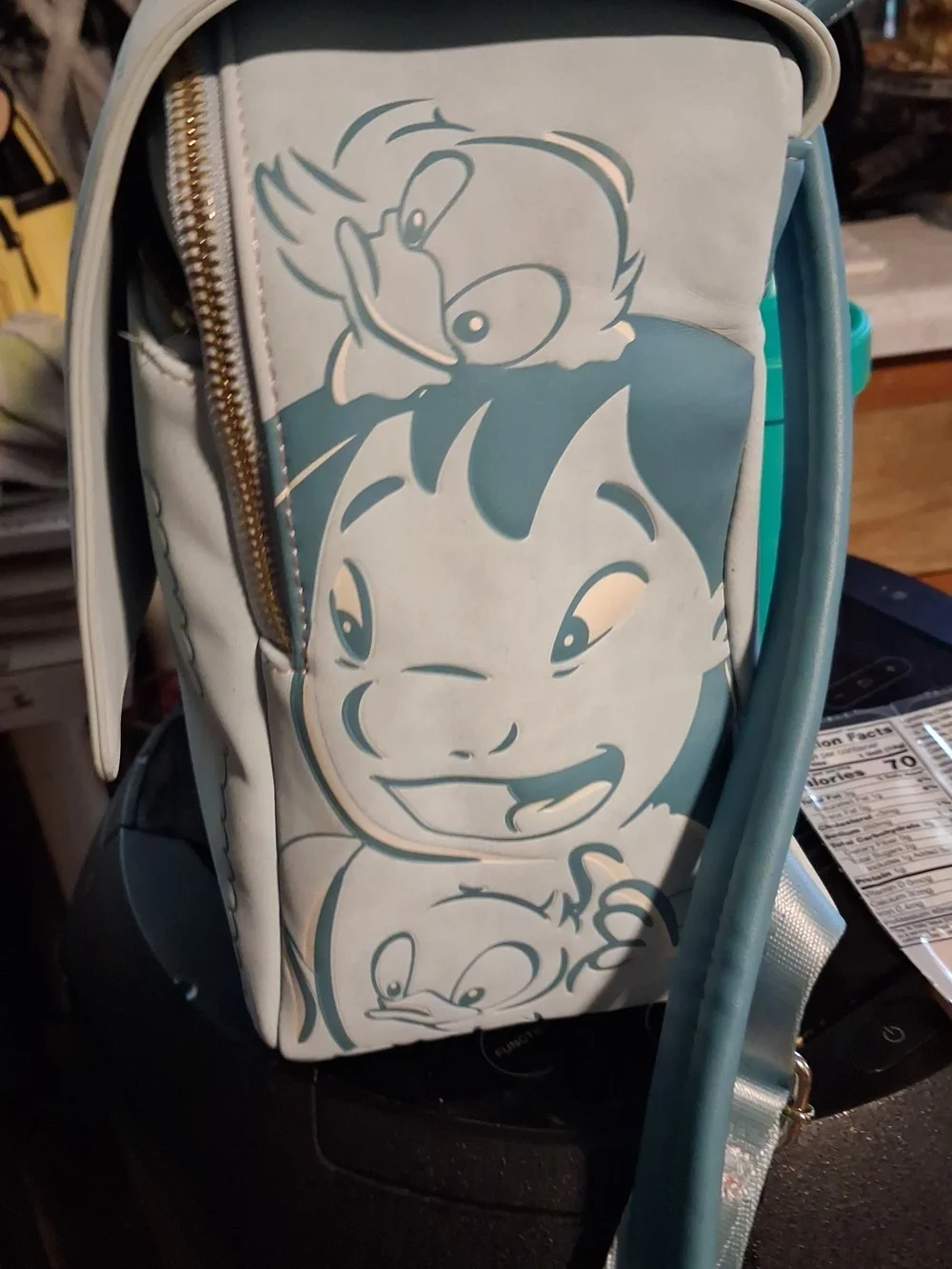 Baby Blue Loungefly Stitch Cartoon Embroidered Backpack - Casual Everyday Bag